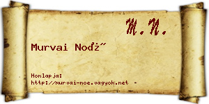 Murvai Noé névjegykártya